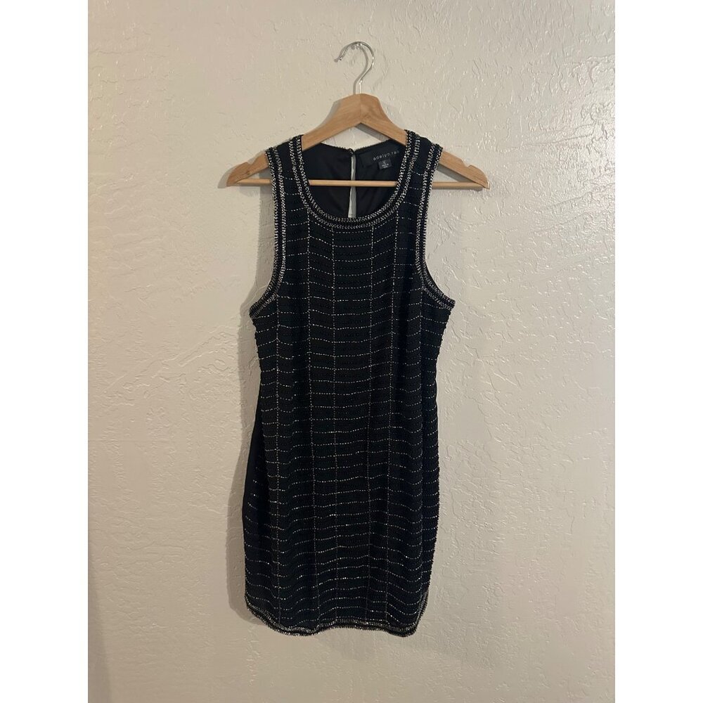 Y Adelyn Rae LBD Beaded Great Gatsby Style Cocktail Mini Dress